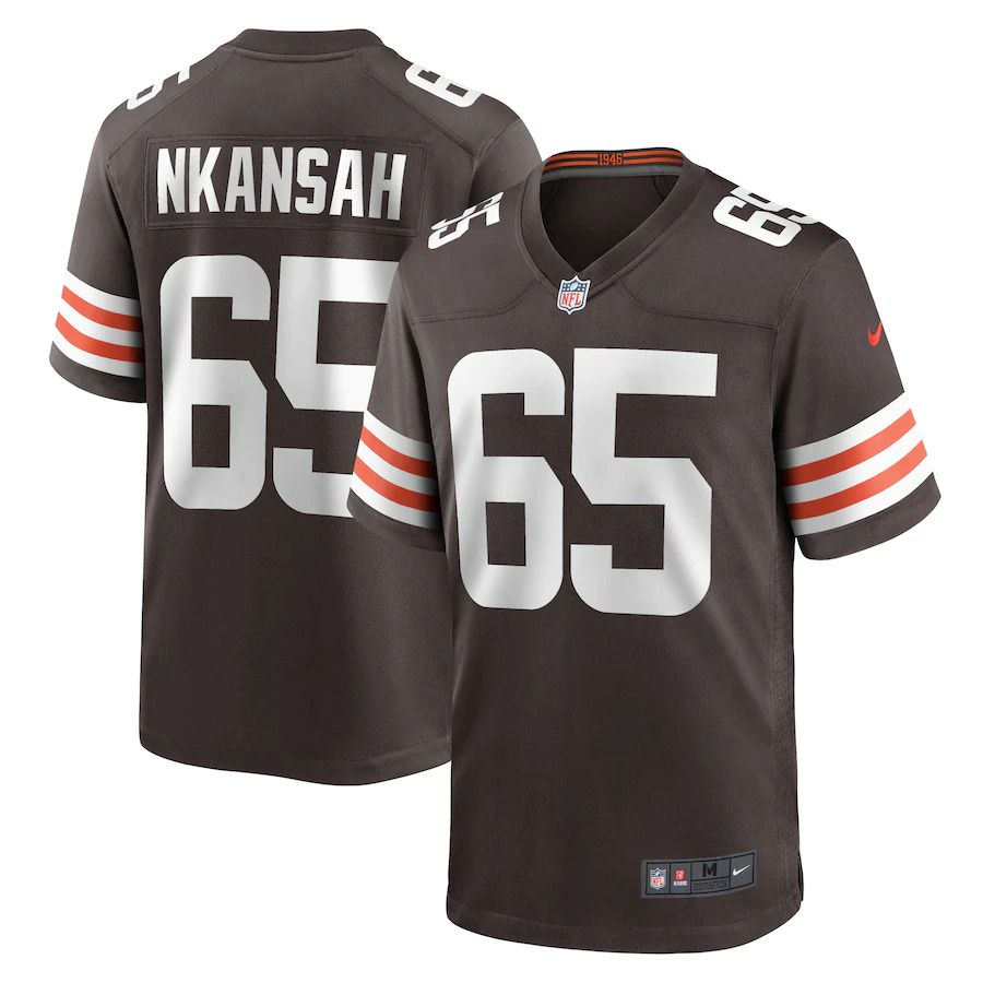 Men Cleveland Browns #65 Elijah Nkansah Nike Brown Game Player NFL Jersey->cleveland browns->NFL Jersey